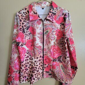 Designer Cheetah Print Blossom Dress Jacket made by Cubism